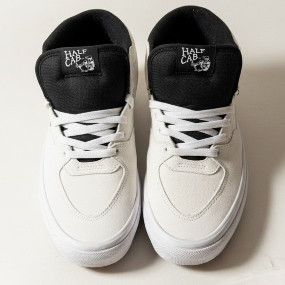 Vans Half Cab Skate Blanc De Blanc PopCush White Suede Men’s 10.5